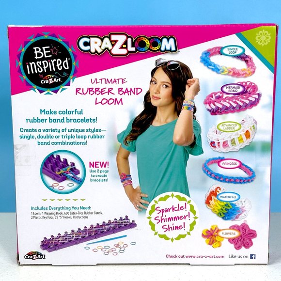 Cra Z Art Loom Magic Unicorn Rainbow Colors Rubber Band Weave Bracelet Maker Kit - Picture 2 of 3